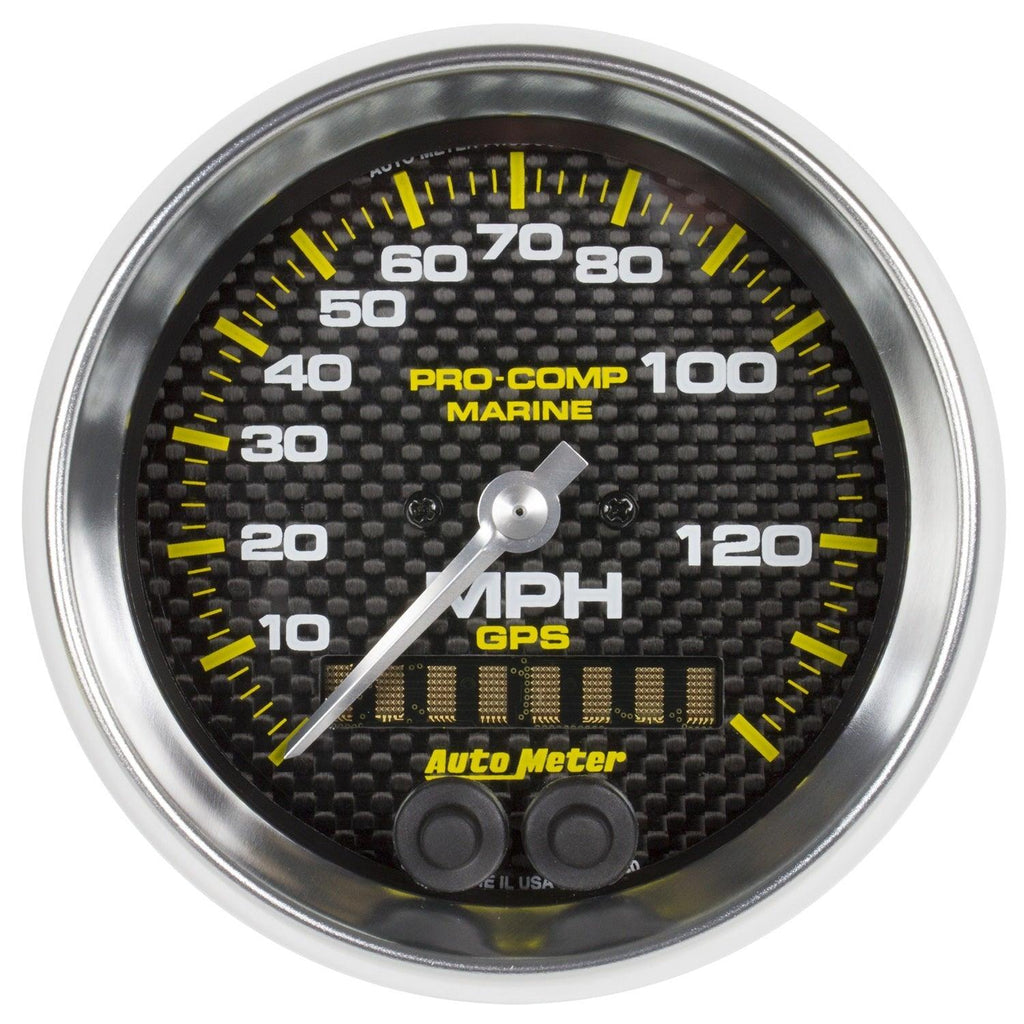 3-3/8 in. GPS SPEEDOMETER 0-140 MPH MARINE CARBON FIBER - greatparts