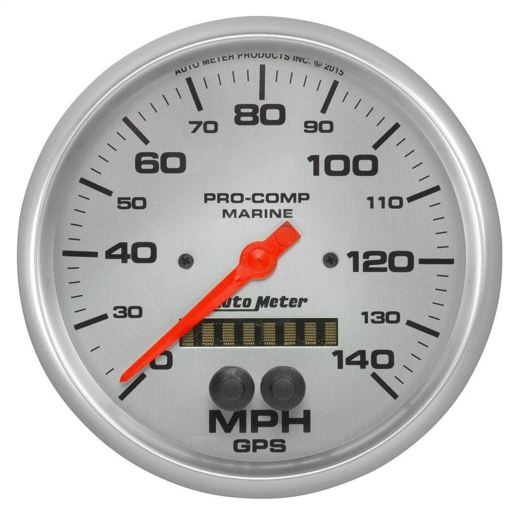 5 in. GPS SPEEDOMETER 0-140 MPH MARINE SILVER ULTRA-LITE - greatparts