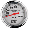 3-3/8 in. MECHANICAL SPEEDOMETER 0-80 MPH MARINE CHROME ULTRA-LITE - greatparts
