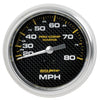 3-3/8 in. MECHANICAL SPEEDOMETER 0-80 MPH MARINE CARBON FIBER - greatparts