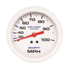3-3/8 in. MECHANICAL SPEEDOMETER 0-100 MPH MARINE WHITE - greatparts