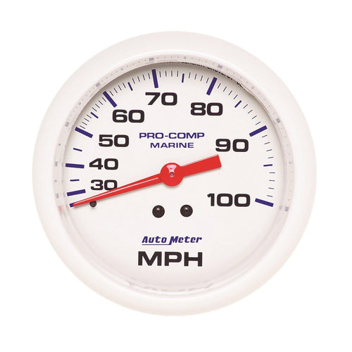 3-3/8 in. MECHANICAL SPEEDOMETER 0-100 MPH MARINE WHITE - greatparts