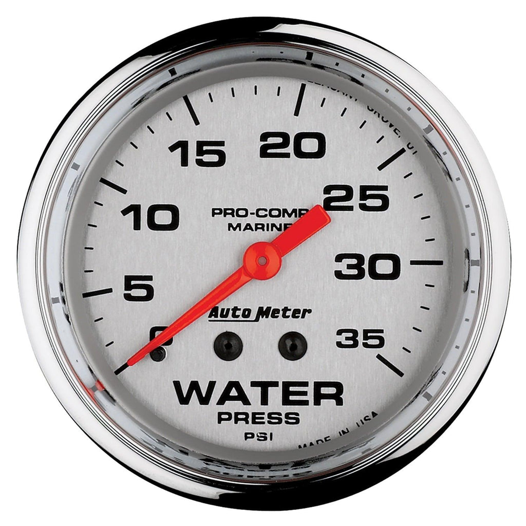 2-5/8 in. WATER PRESSURE 0-35 PSI MARINE CHROME ULTRA-LITE - greatparts