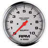 5 in. IN-DASH TACHOMETER 0-10000 RPM MARINE CHROME ULTRA-LITE - greatparts
