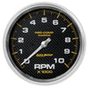 5 in. IN-DASH TACHOMETER 0-10000 RPM MARINE CARBON FIBER - greatparts