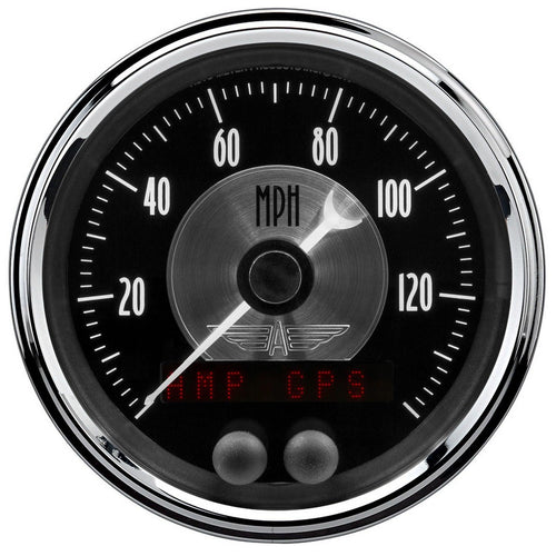 3 3/8 in. SPEEDOMETER 140 MPH GPS PRESTIGE BLK. DIAMOND - greatparts