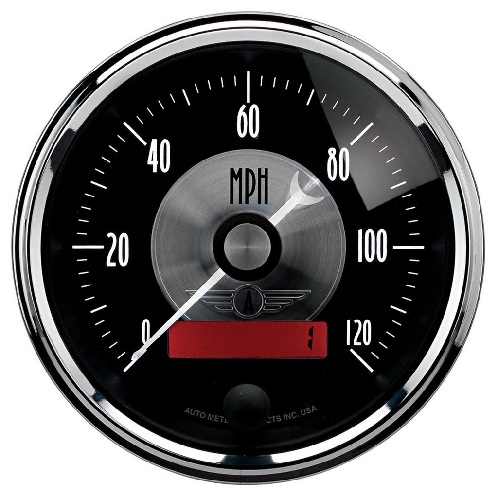 3-3/8 in. SPEEDOMETER 0-120 MPH PRESTIGE BLACK DIAMOND - greatparts