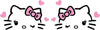 Hello Kitty with Hearts Rearview Mirror Sticker Vinyl Decal for Bumper & Car Window Sticker for Cars, Laptops, Macbook Trucks and More - Colour - Black N Pink - Size - 4.4" X 2.6"