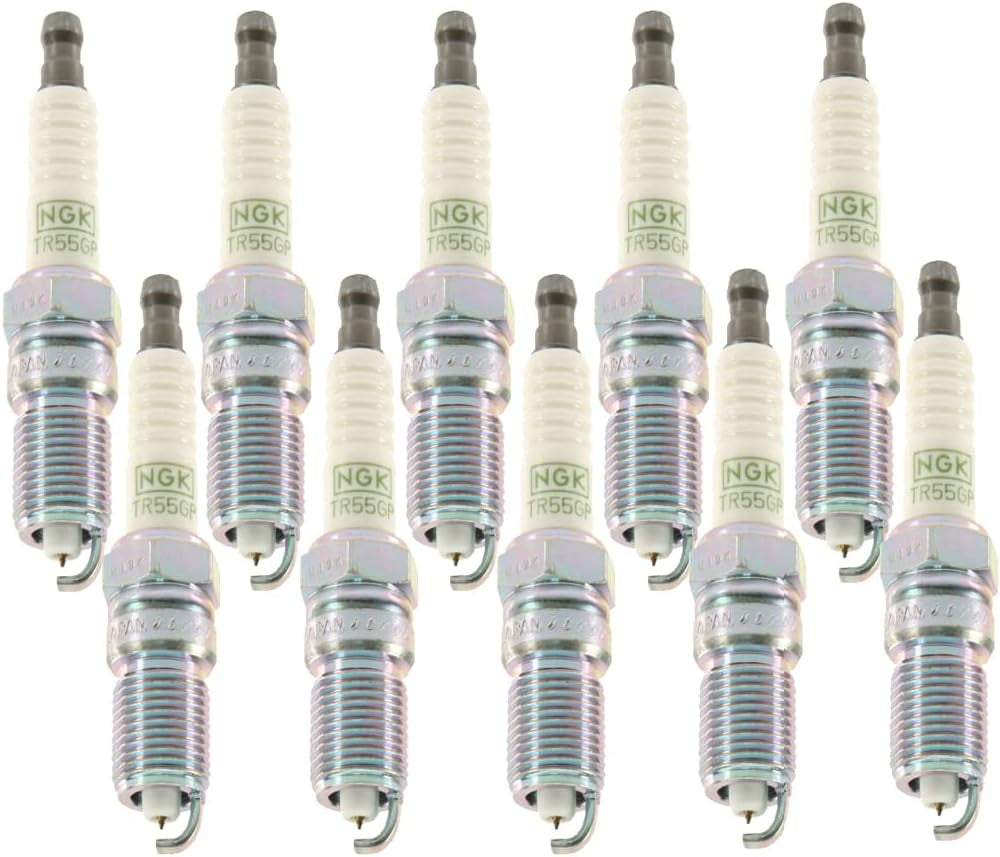 NGK Set of 10 G-Power Platinum Spark Plugs Trapezoid for Ford 6.8L V10