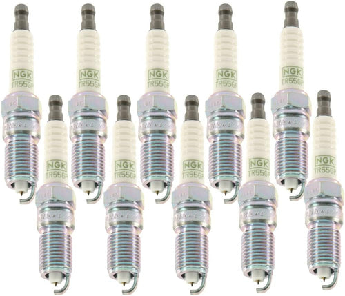 NGK Set of 10 G-Power Platinum Spark Plugs Trapezoid for Ford 6.8L V10