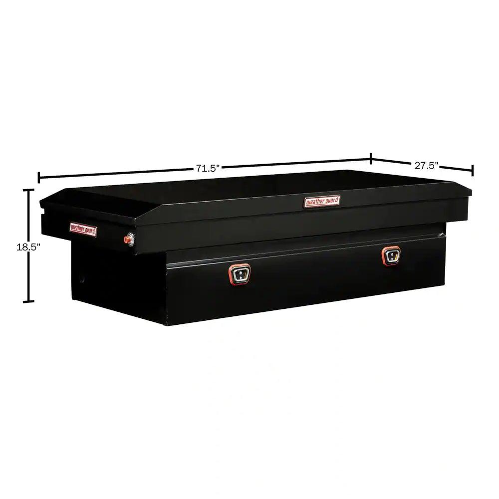 72 In. Gloss Black Steel Full Size Crossbed Truck Tool Box