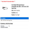 Front Right ABS Speed Sensor - Compatible with 2008 - 2010 Ford E-350 Super Duty 2009