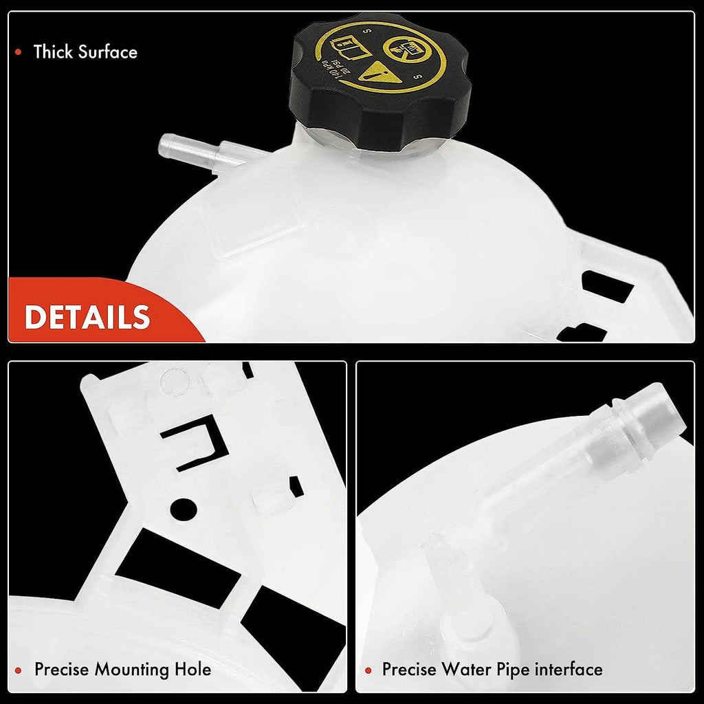 A-Premium Engine Coolant Overflow Recovery Reservoir Tank [With Cap] Compatible with Jeep Renegade 2015-2019, Fiat 500X 2016-2018, [1.3L 1.4L 1.8L 2.4L], Replace# 52052767, 68327756AA