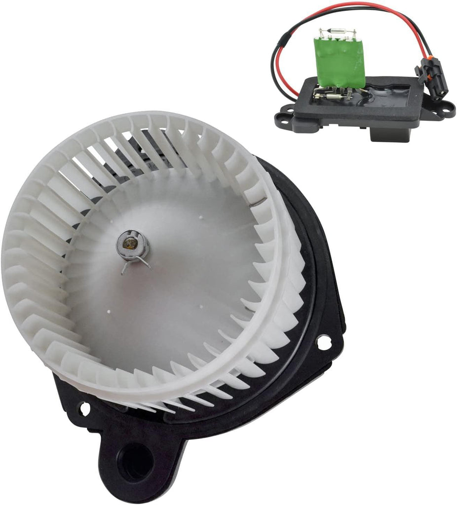 A/C AC Heater Blower Motor W/Fan Cage & Resistor Kit Compatible with Buick Chevy GMC Olds