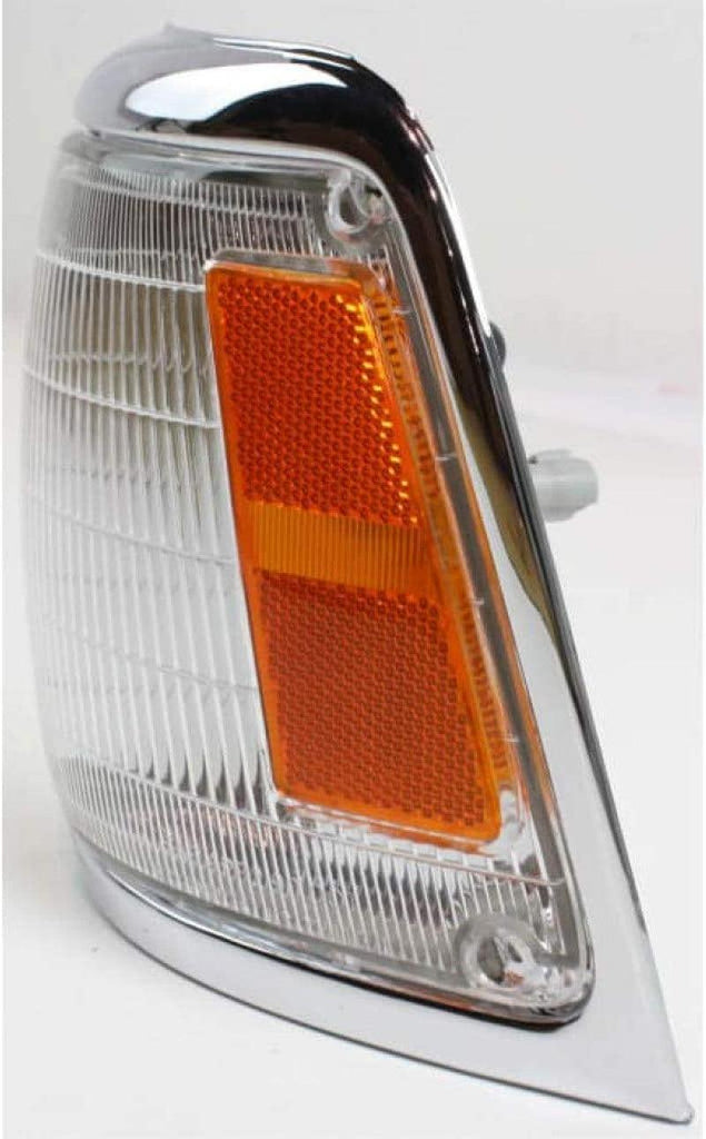 Compatible with Toyota Pickup Corner Light 1992 93 94 1995 Driver Side | Clear & Amber Lens | W/Chrome Trim | 2WD | TO2520127 | 8162035100