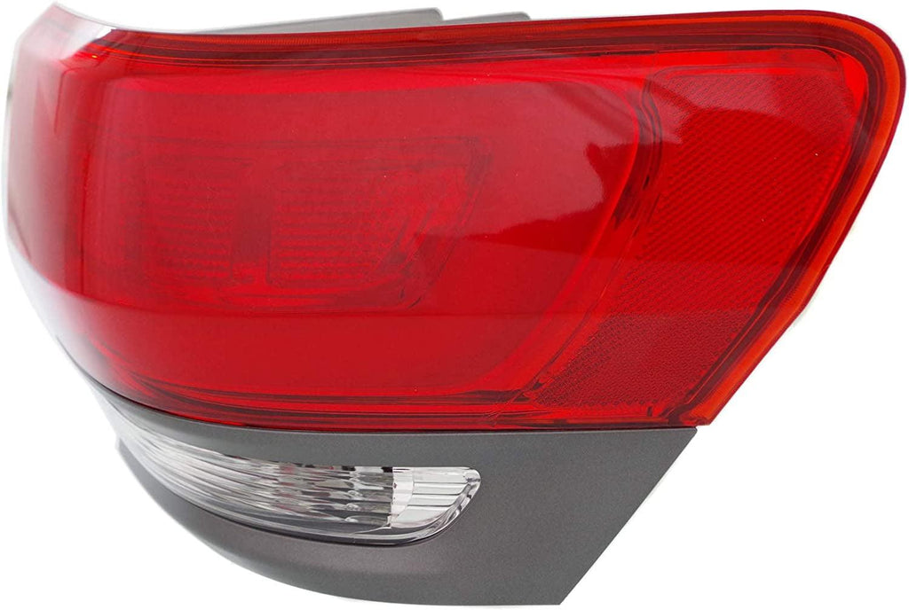Tail Light Assembly Compatible with 2014-2018 Jeep Grand Cherokee Outer with Gray Trim - CAPA Passenger Side