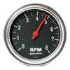3-3/8 in. IN-DASH TACHOMETER 0-8000 RPM TRADITIONAL CHROME - greatparts