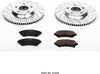 K1542 Front Z23 Carbon Fiber Brake Pads with Drilled & Slotted Brake Rotors Kit