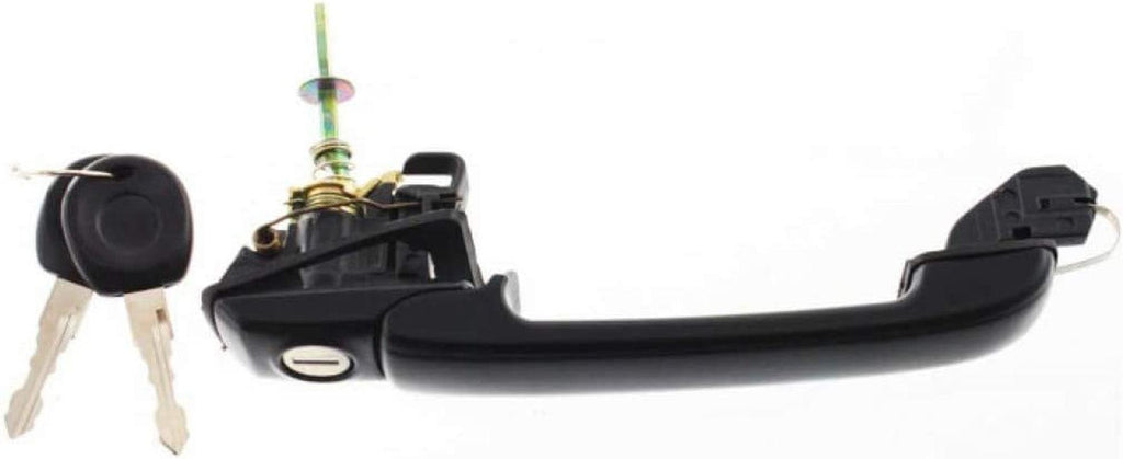 for Volkswagen Cabrio Exterior Door Handle Front, Driver or Passenger Side Black (1995-1999) | with Key Hole | Trim:All Submodels | VW1311103 | 1HM8372083FZ