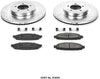 K3024 Front Z23 Carbon Fiber Brake Pads with Drilled & Slotted Brake Rotors Kit
