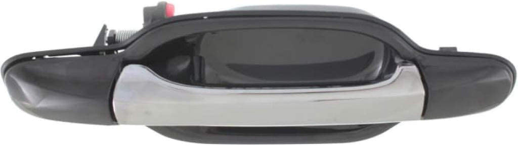 for Chevy Colorado Exterior Door Handle 2004-2012 Front Passenger Side Smooth Black Bezel W/Chrome Lever | Trim: LS/LT/WT