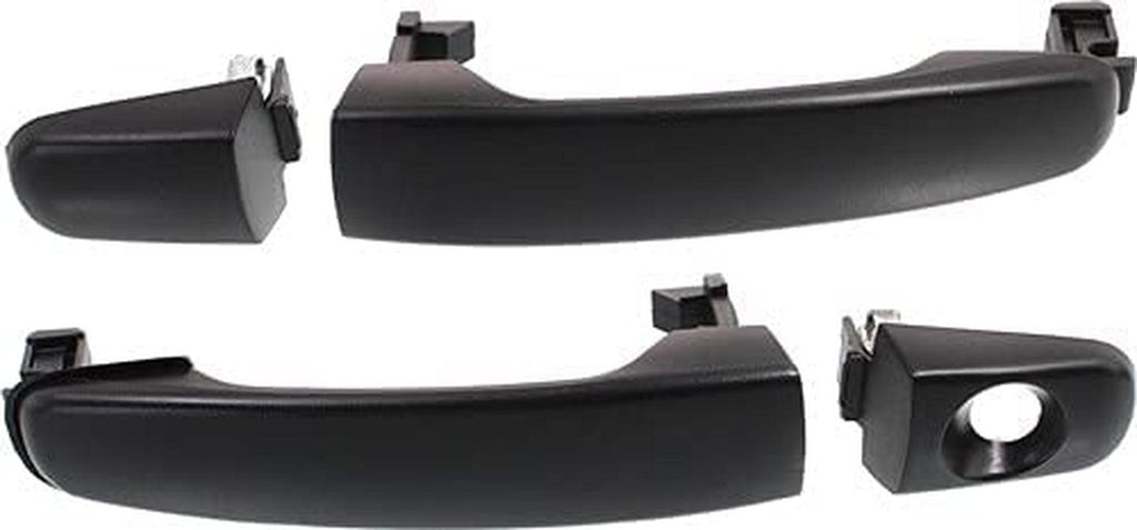 Front or Rear Exterior Door Handle Set of 2 Compatible with 2004-2008 Chevrolet Malibu, Fits 2005-2009 Chevrolet Equinox Textured Black Driver and Passenger Side