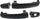 Front or Rear Exterior Door Handle Set of 2 Compatible with 2004-2008 Chevrolet Malibu, Fits 2005-2009 Chevrolet Equinox Textured Black Driver and Passenger Side