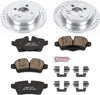 K6281 Rear Z23 Carbon Fiber Brake Pads with Drilled & Slotted Brake Rotors Kit