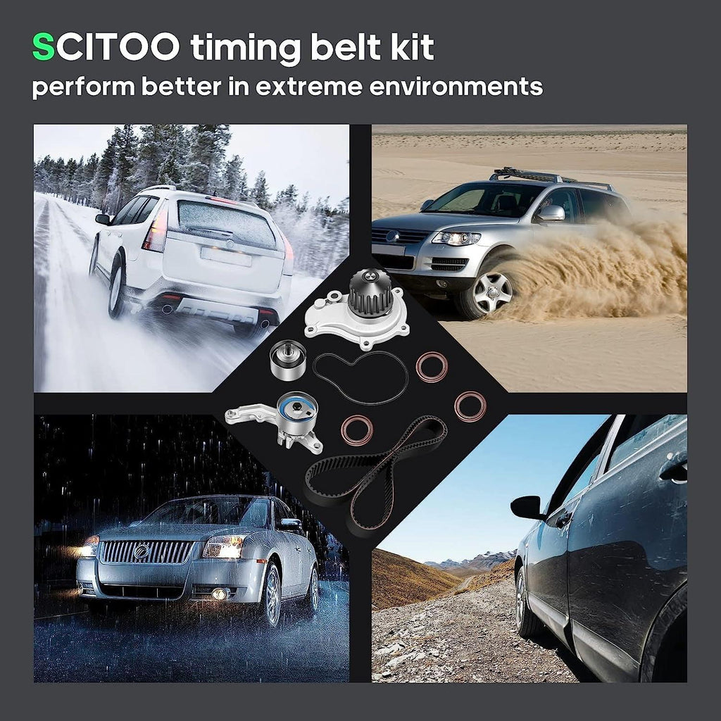 PP265LK2 WP265K4A CK265LK2 TB265LK2 AWK1248 Engine Timing Belt Kit Fits for 03-10 for Chrysler PT Cruiser 03-06 for Chrysler Sebring