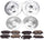 K8010 Front and Rear Z23 Carbon Fiber Brake Pads with Drilled & Slotted Brake Rotors Kit