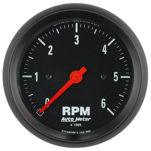3-3/8 in. IN-DASH TACHOMETER 0-6000 RPM Z-SERIES - greatparts