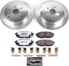 K5883-26 Rear Z26 Carbon Fiber Brake Pads with Drilled & Slotted Brake Rotors Kit