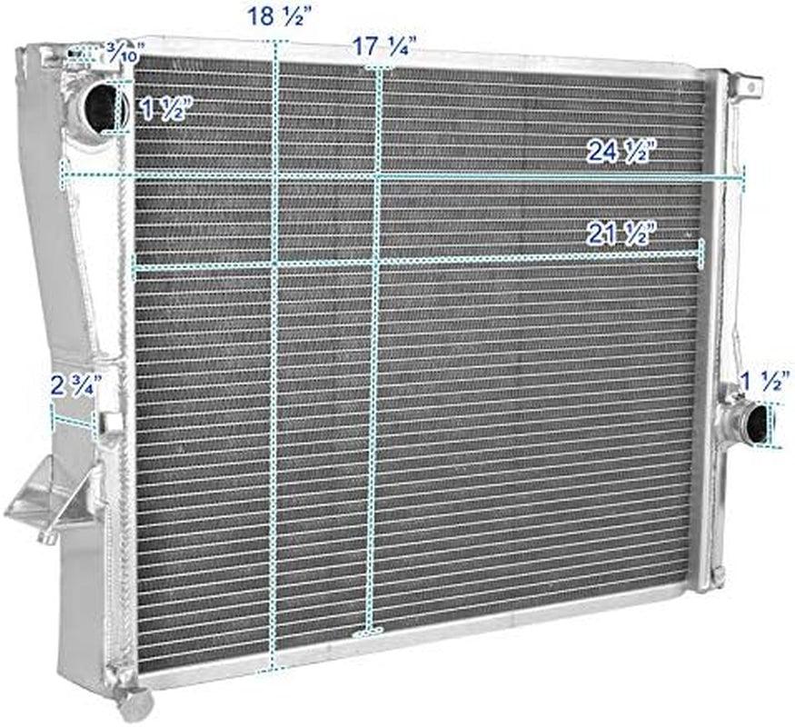 Manual Transmission 2-Row Aluminum High Performance Cooling Radiator Compatible with BMW Z3 M Coupe L6 3.2L 1998-2002