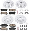 K6322 Front and Rear Z23 Carbon Fiber Brake Pads with Drilled & Slotted Brake Rotors Kit
