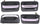 Front and Rear Exterior Door Handle Set of 4 Compatible with 2004-2014 Ford F-150 and 2006-2008 Lincoln Mark LT Chrome Lever with Textured Black Bezel Driver and Passenger Side