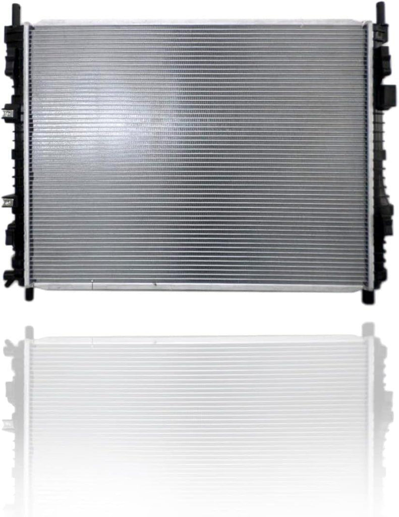 Radiator -  Compatible/Replacement for 13489 15-20 Ford Mustang Convertible/Coupe 5.0L without Performance Package, 15-17 3.7L Engine - Plastic Tank Aluminum Core