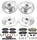 K7033 Front and Rear Z23 Carbon Fiber Brake Pads with Drilled & Slotted Brake Rotors Kit