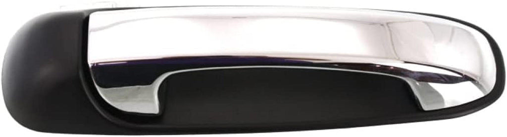 Compatible with Chrysler Aspen Exterior Door Handle 2007 2008 2009 Passenger Side | Rear Smooth Black Bezel W/Chrome Lever | Trim: All Submodels | CH1521118 | 1EH601XRAA