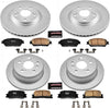 CRK1142 Coated Brake Rotor & Ceramic Brake Pads- Front & Rear