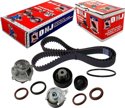 DNJ TBK418WP Timing Belt Kit with Water Pump/For 1999-2004/ Ford, Mazda, Mercury/Contour, Cougar, Escape, Escort, Focus, Mystique, Tribute/ 2.0L/ DOHC/ L4/ 16V/ 121Cid, 1991Cc / VIN 3, VIN 5