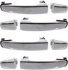 Front Exterior Door Handle Set of 4 Compatible with 2004-2008 Chevrolet Malibu, Fits 2005-2009 Chevrolet Equinox Chrome Passenger Side or Rear Driver and Passenger Side