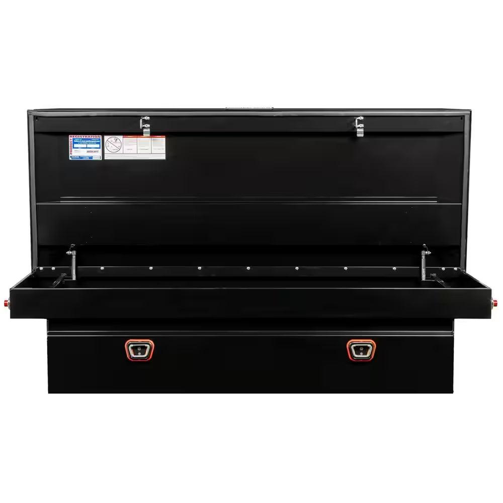 72 In. Gloss Black Steel Full Size Crossbed Truck Tool Box