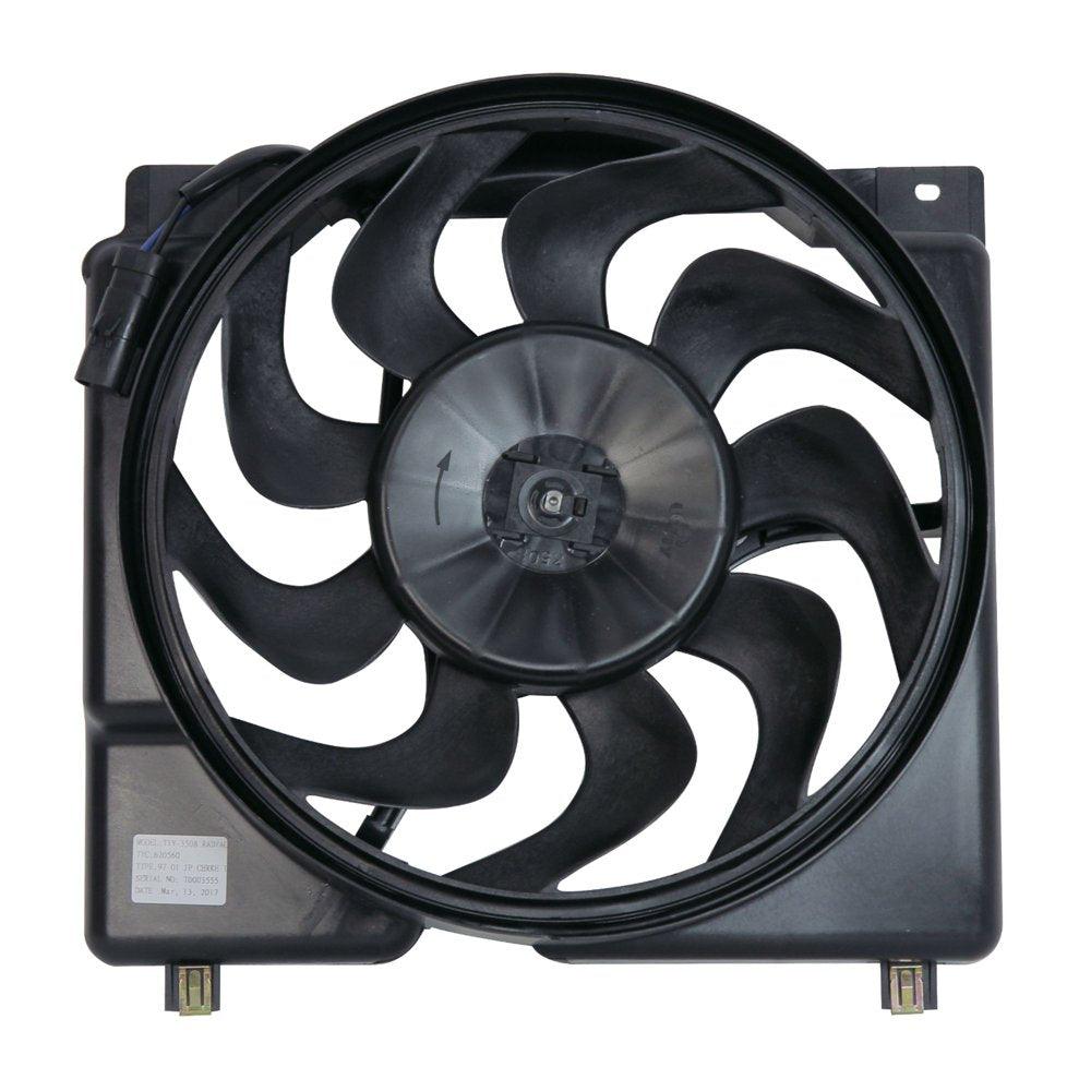 620560 for Jeep Cherokee Replacement Radiator/Condenser Cooling Fan Assembly Fits 2001 Jeep Cherokee