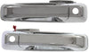 Front Exterior Door Handle Compatible with 2009-2010 Dodge Ram 1500 and 2010 Dodge Ram 2500 / Ram 3500 All Chrome, with Keyhole, Set of 2, Driver and Passenger Side