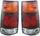 Tail Light Assembly Compatible with 1991-1997 Isuzu Rodeo Black Trim Set of 2 Passenger and Driver Side