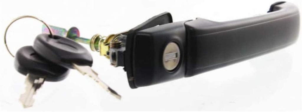 for Volkswagen Cabrio Exterior Door Handle Front, Driver or Passenger Side Black (1995-1999) | with Key Hole | Trim:All Submodels | VW1311103 | 1HM8372083FZ