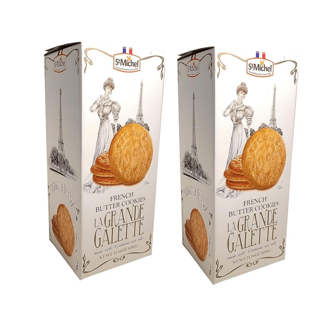 St Michel La Grande Galette French Butter Cookies 21.6oz 600g - 2-Pack