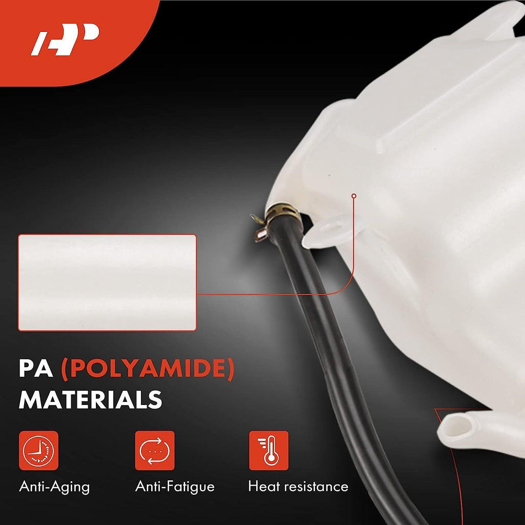A-Premium Engine Coolant Overflow Recovery Reservoir Tank [W/ Cap & Tubing] Compatible with Chrysler PT Cruiser 2005-2008 [4Cyl 2.4L Convertible], 2001-2010 [4Cyl 2.4L Wagon]