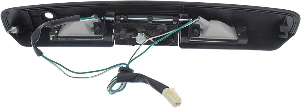 Exterior Rear Door Handle Compatible with Toyota Sienna 1998-2003 Back Door Primed Black with Lamp Assembly