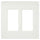 Claro 2 Gang Wall Plate for Decorator/Rocker Switches, Satin, Architectural White (1-Pack)